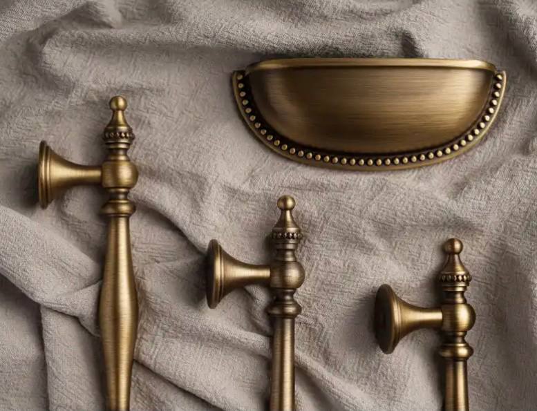 Modern Bronze Cabinet Handles Kitchen Knob  Pull Wardrobe Furniture Handle for Cabinet Living Room Home Office Bedroom Antique Brass Pull