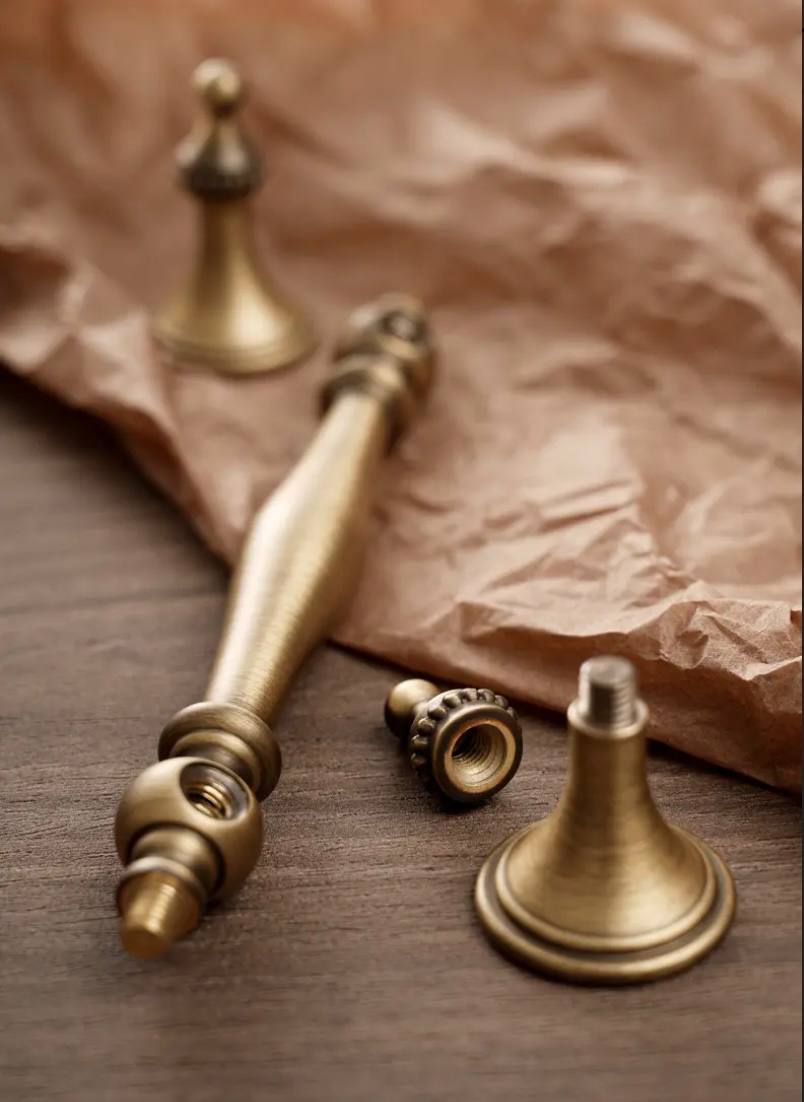 Modern Bronze Cabinet Handles Kitchen Knob  Pull Wardrobe Furniture Handle for Cabinet Living Room Home Office Bedroom Antique Brass Pull